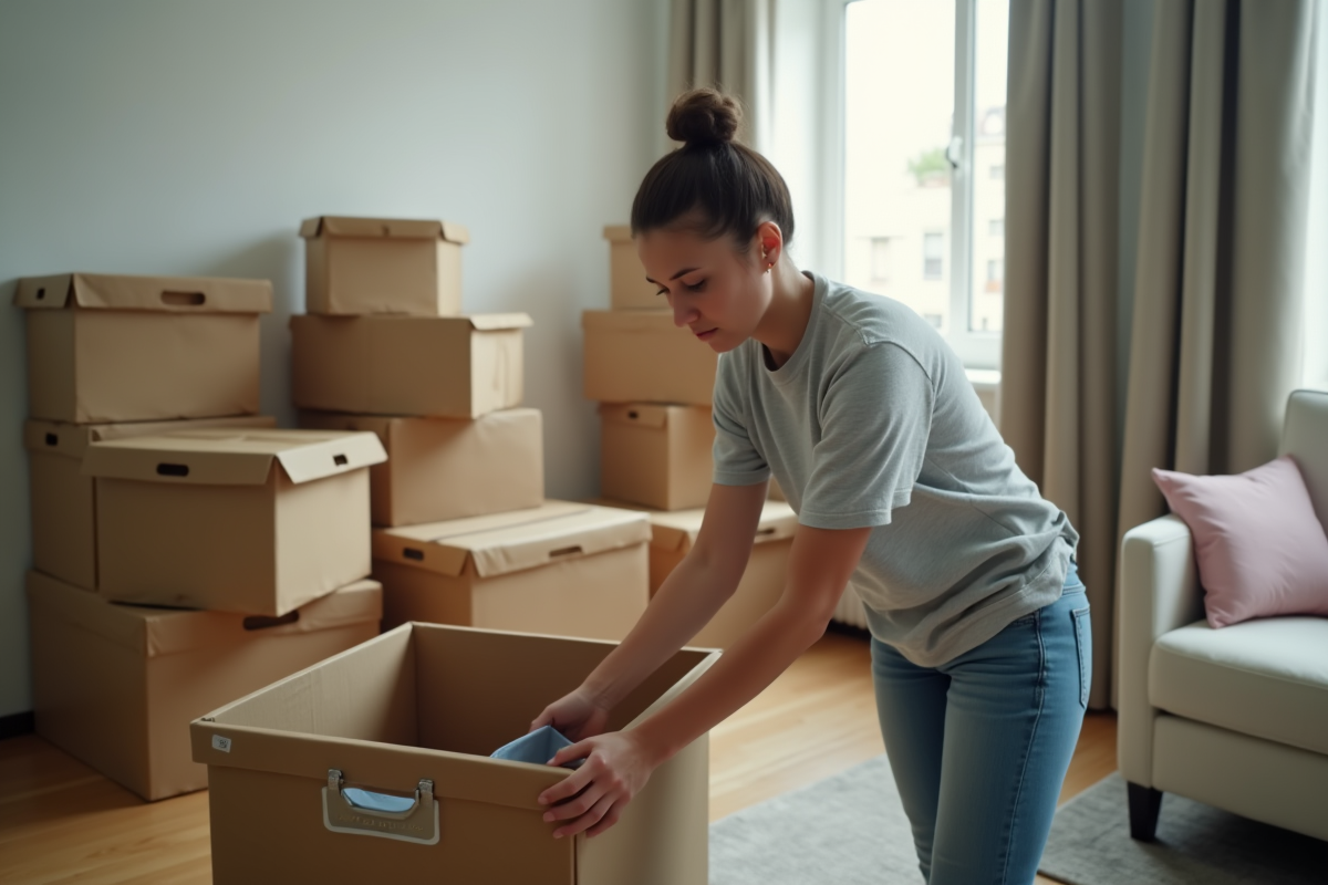 déménagement cartons